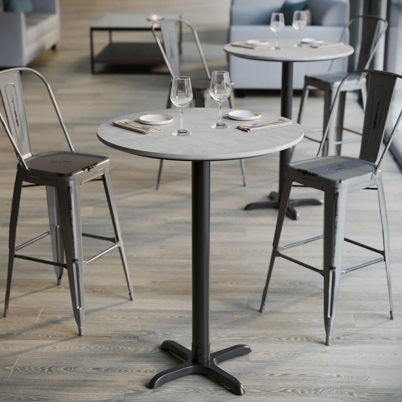 GY 31.25" RD Table-Bar X Base
