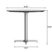 Gray 31.25" RD Tabletop-X Base
