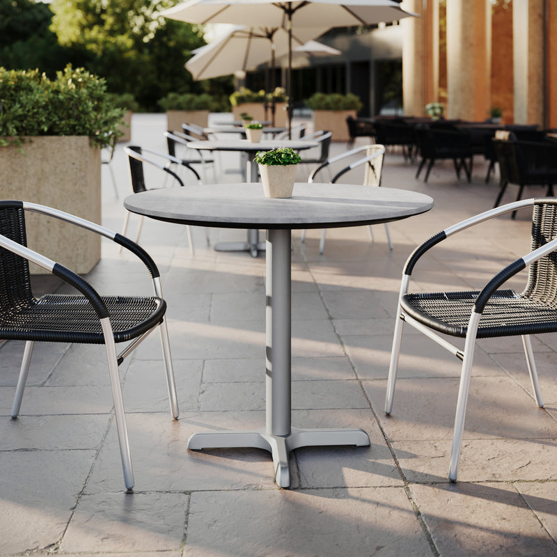 Gray 31.25" RD Tabletop-X Base