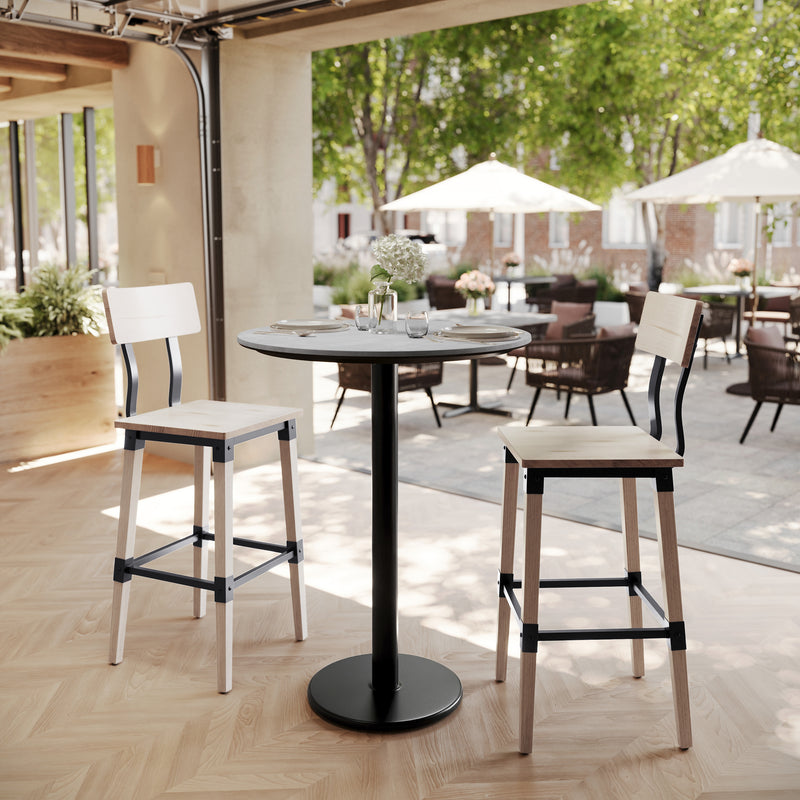 GY 31.25" RD Table-RD Bar Base