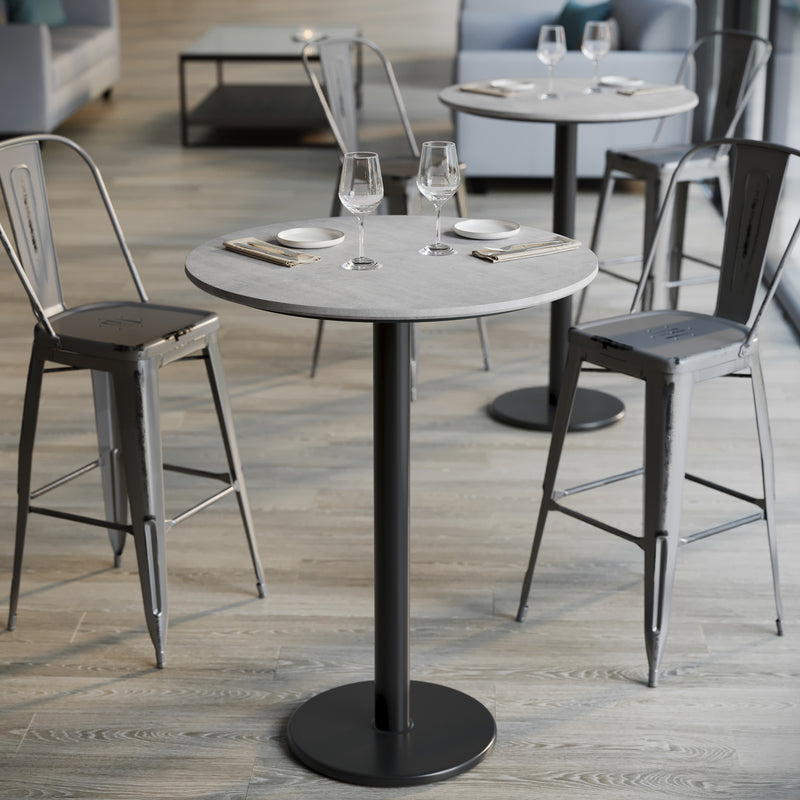 GY 31.25" RD Table-RD Bar Base