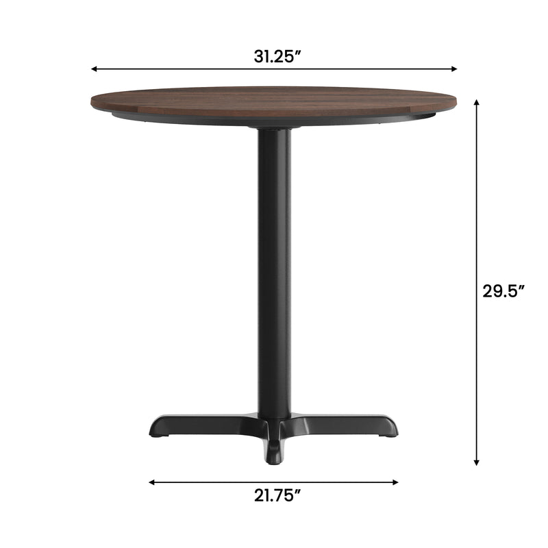 BR 31.25" RD Tabletop-X Base
