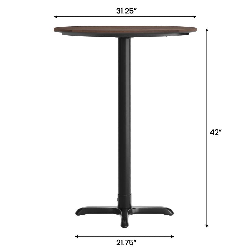 BR 31.25" RD Table-Bar X Base