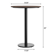 BR 31.25" RD Table-RD Bar Base