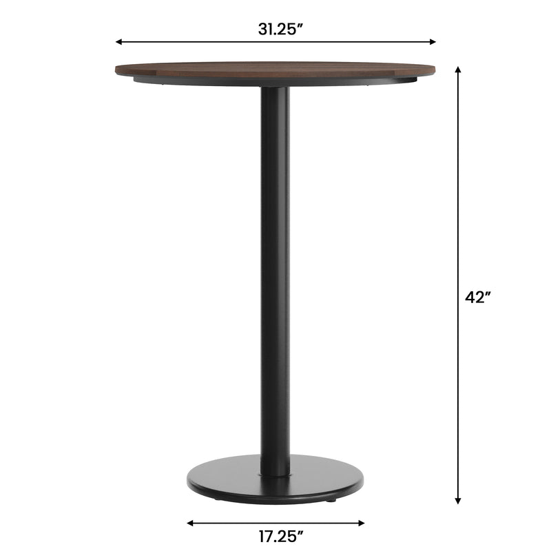 BR 31.25" RD Table-RD Bar Base