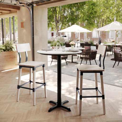 WH 31.25" RD Table-Bar X Base