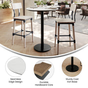 WH 31.25" RD Table-RD Bar Base
