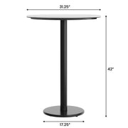 WH 31.25" RD Table-RD Bar Base