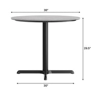 Gray 36" RD Tabletop-X Base