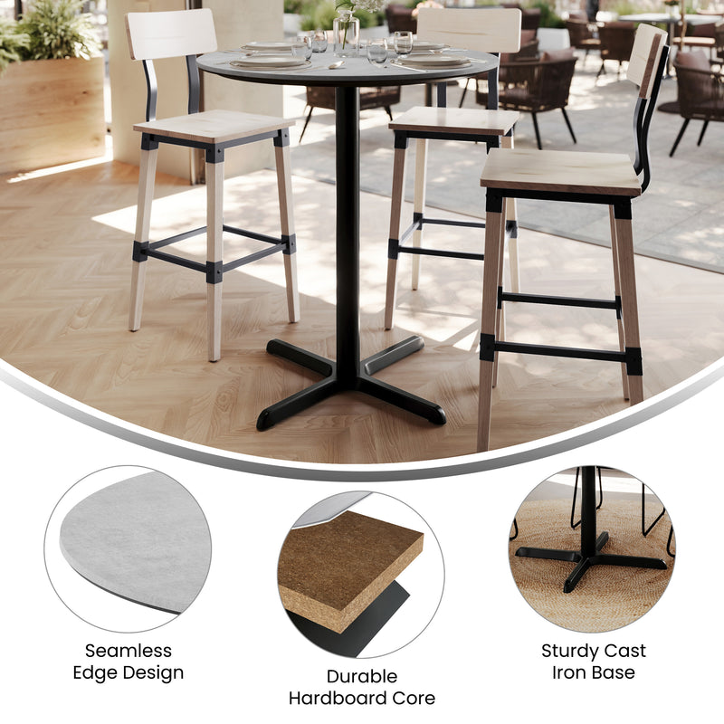 GY 36" RD Tabletop-X Bar Base