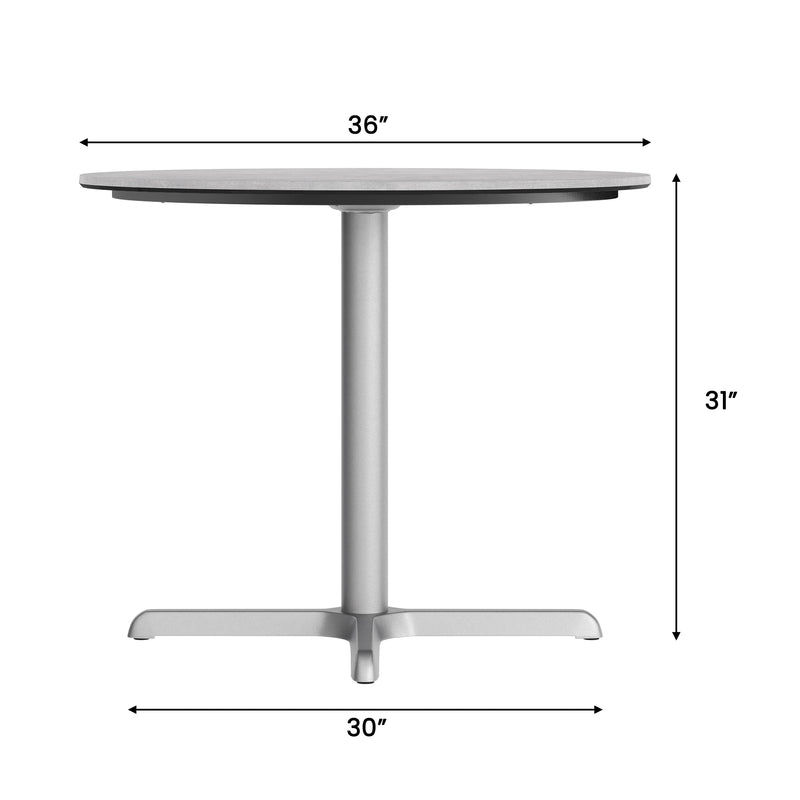 Gray 36" Tabletop-X Base