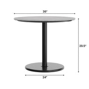 Gray 36"RD Table-RD Base