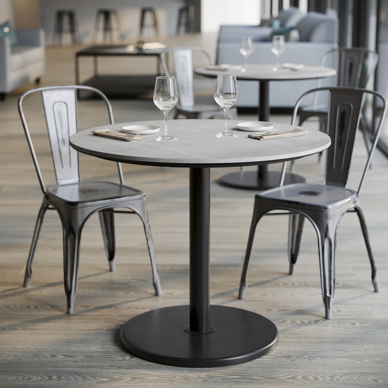 Gray 36"RD Table-RD Base