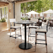 Gray 36"RD Table-RD Bar Base