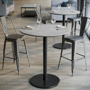 Gray 36"RD Table-RD Bar Base