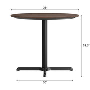 Brown 36" RD Tabletop-X Base