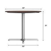 Brown 36" Tabletop-X Base