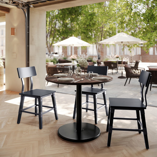 Brown 36"RD Table-RD Base