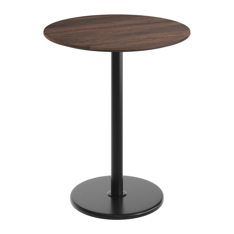 Brown 36"RD Table-RD Bar Base