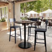 Brown 36"RD Table-RD Bar Base