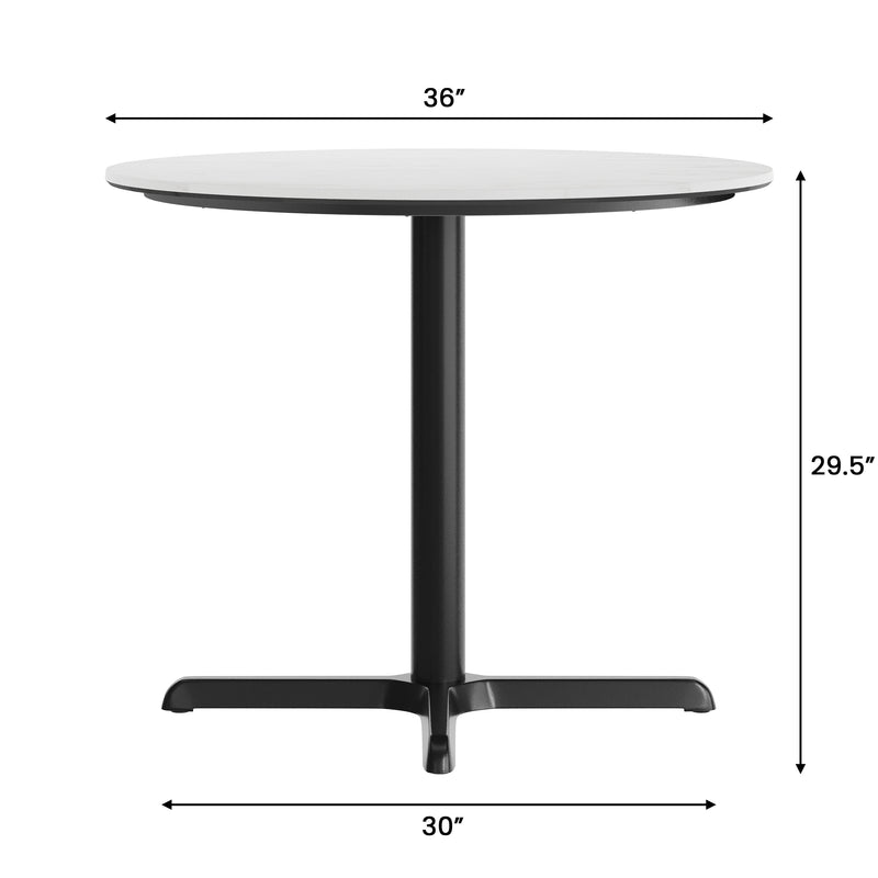WH 36" RD Tabletop-X Base