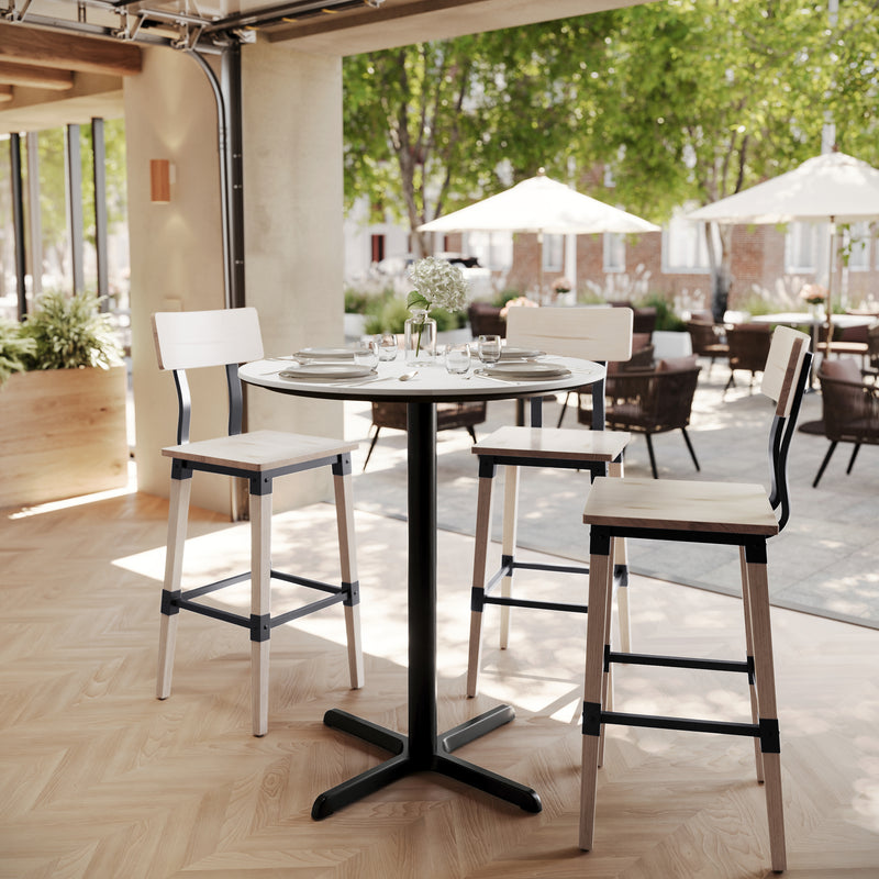 WH 36" RD Tabletop-X Bar Base