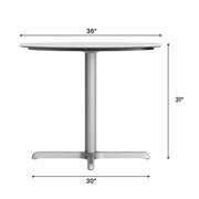 White 36" Tabletop-X Base