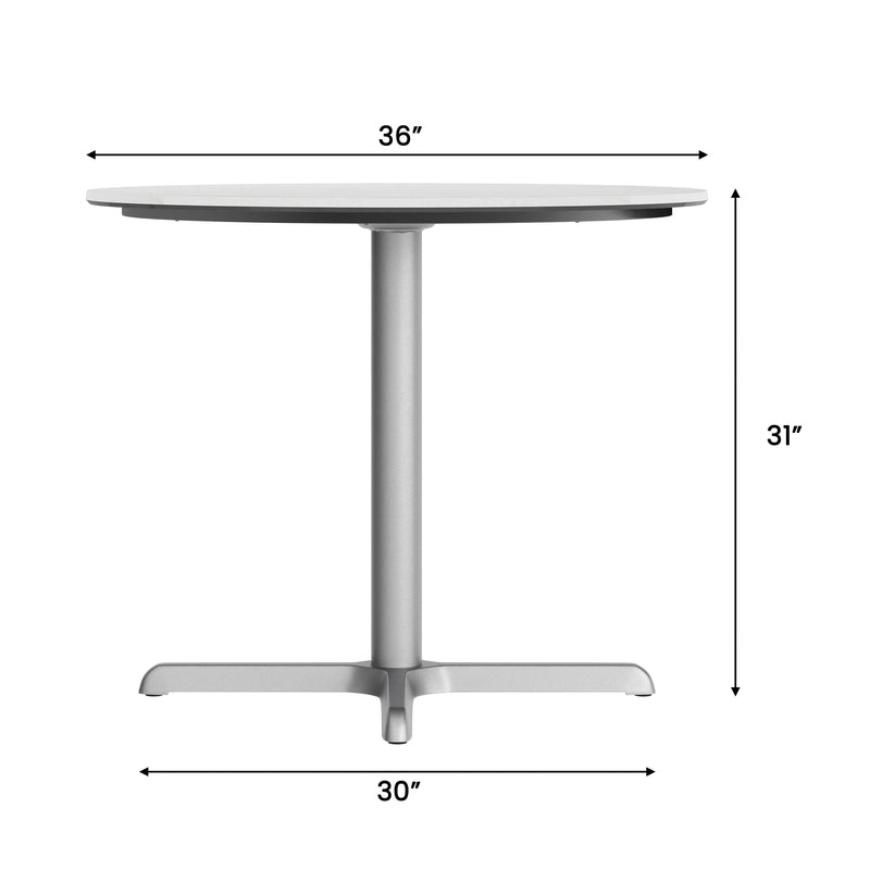 White 36" Tabletop-X Base