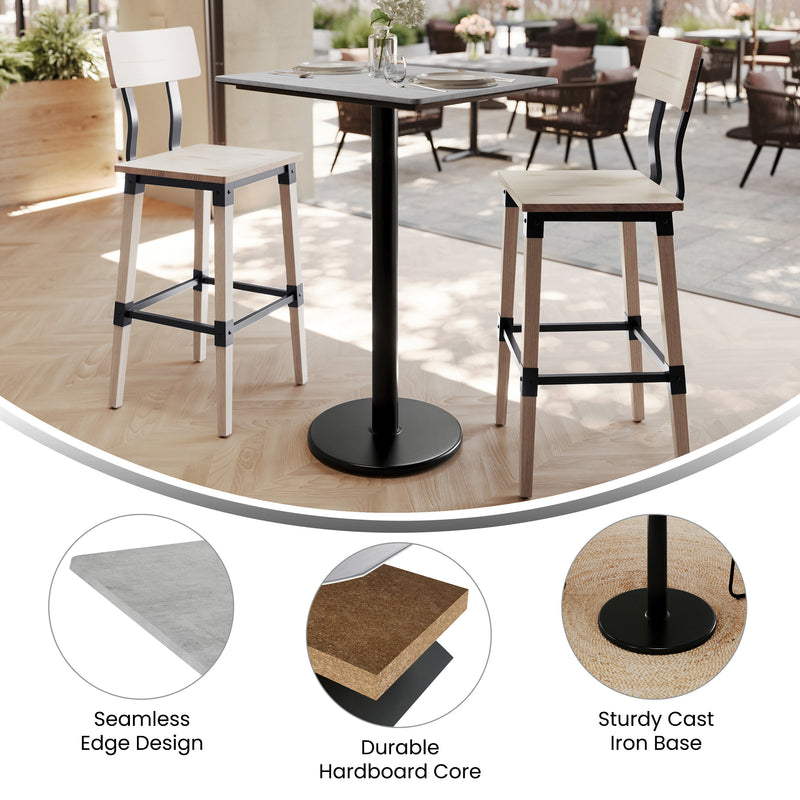 GY 30x24 Table-RD Bar Base