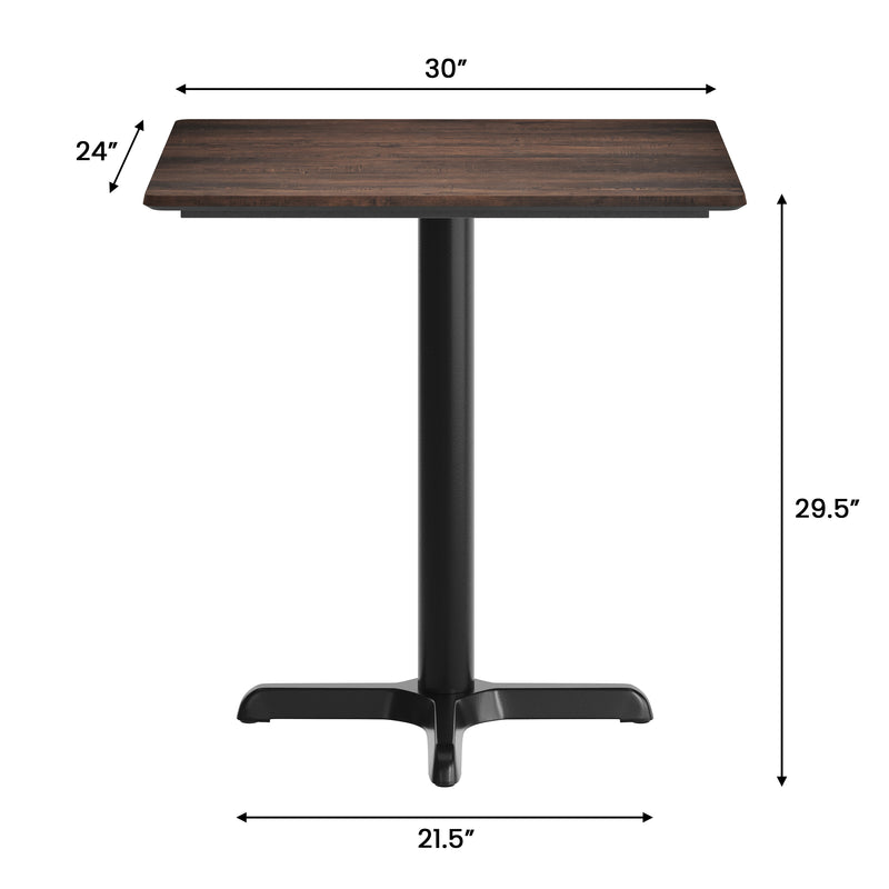Brown 30x24 Tabletop-X Base