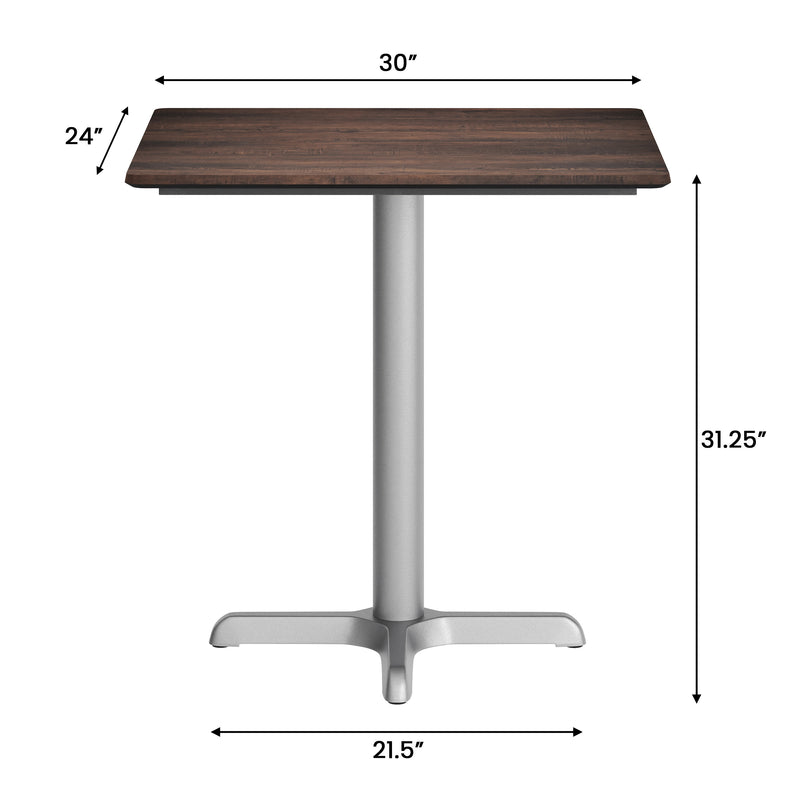 Brown 30x24 Tabletop-X Base