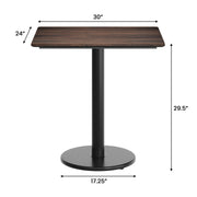 Brown 30x24 Tabletop-RD Base