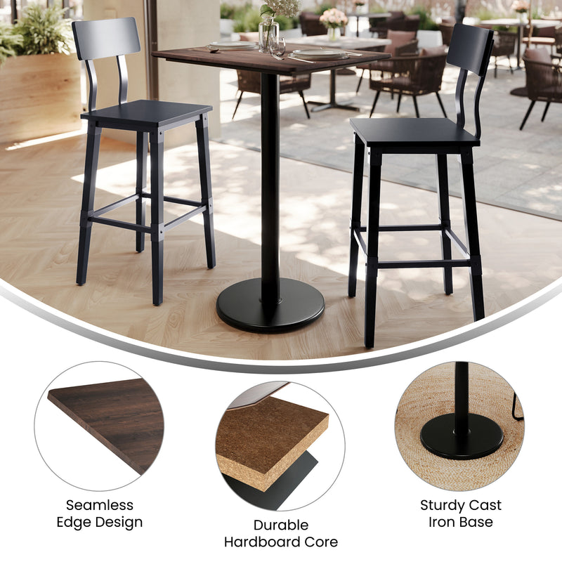 BN 30x24 Table-RD Bar Base