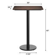 BN 30x24 Table-RD Bar Base