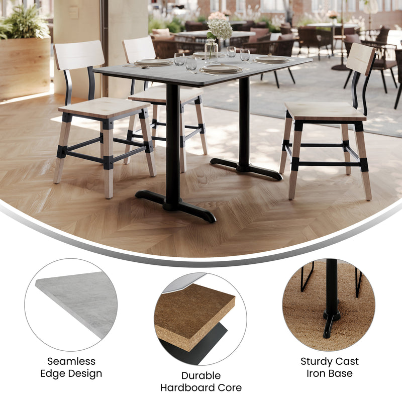 Gray 48x30 Tabletop-T Bases