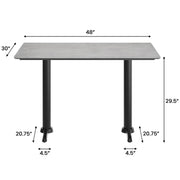Gray 48x30 Tabletop-T Bases