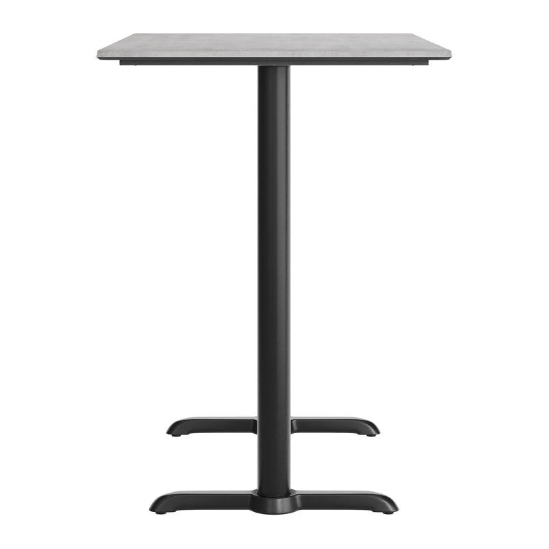 Gray 48x30 Table-Bar T Bases