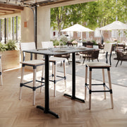 Gray 48x30 Table-Bar T Bases