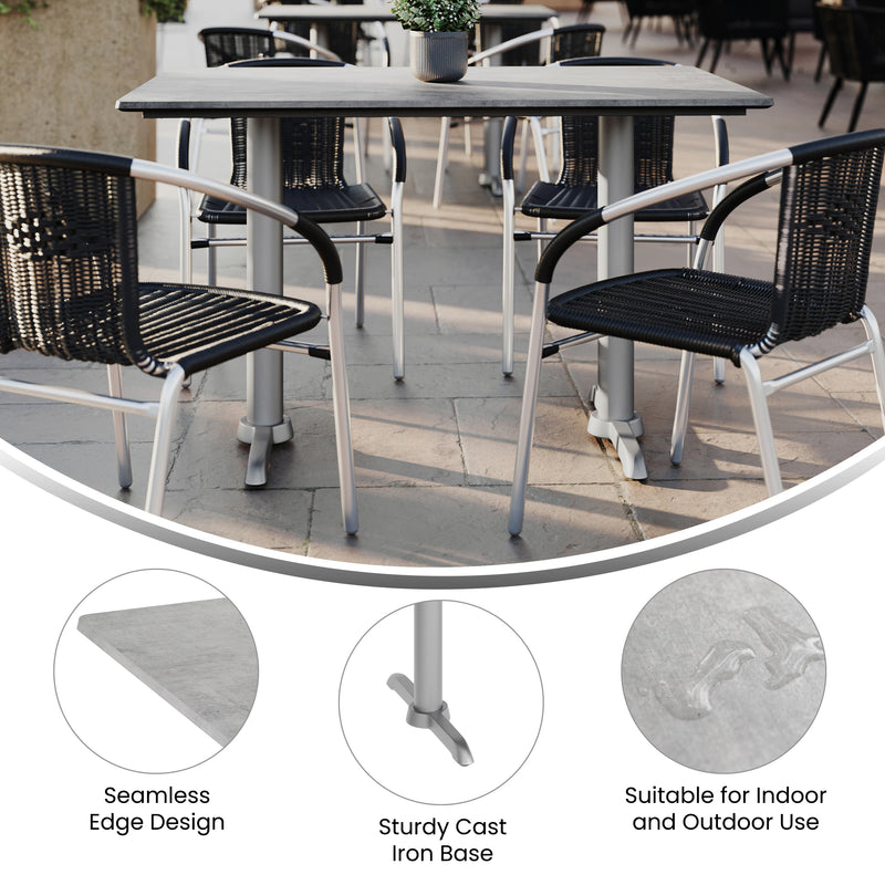Gray 48x30 Tabletop-T Base