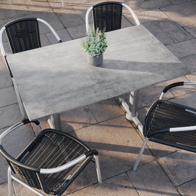 Gray 48x30 Tabletop-T Base