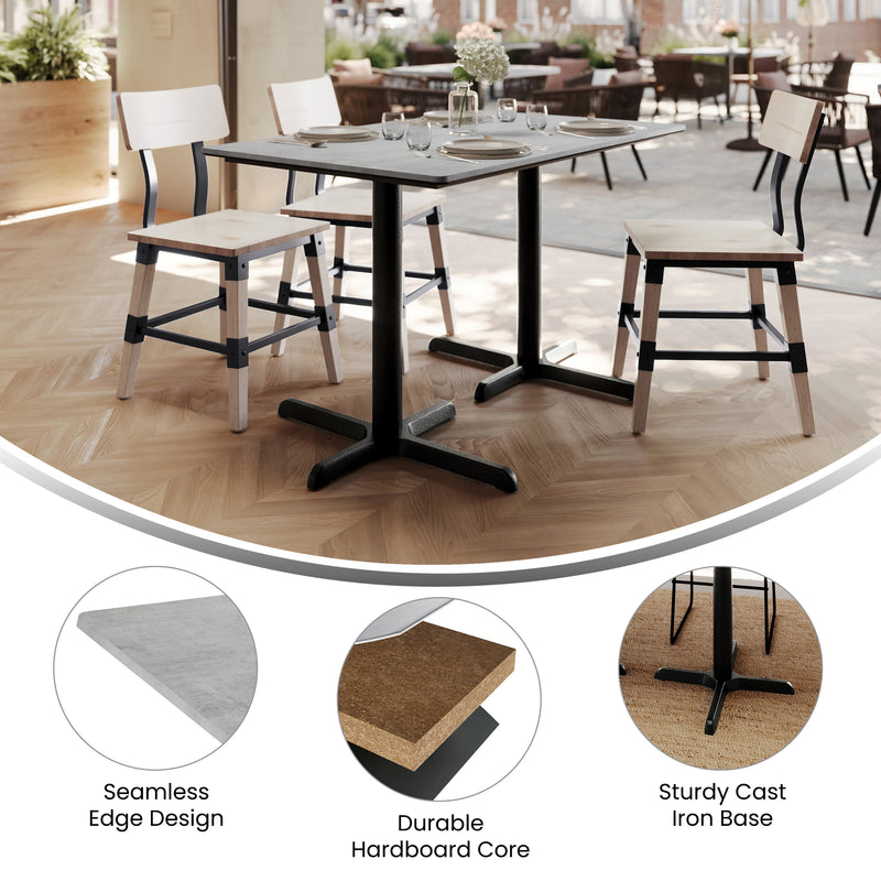 Gray 48x30 Tabletop-X Base