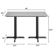 Gray 48x30 Tabletop-X Base