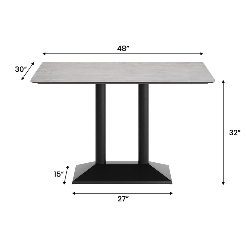 GY 48x30 Tabletop-Black Base