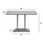 GY 48x30 Tabletop-Silver Base