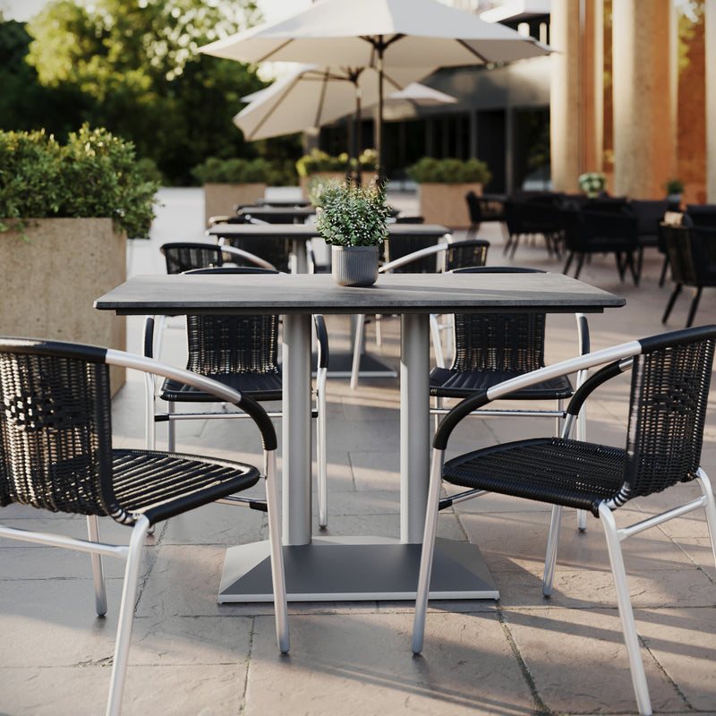 GY 48x30 Tabletop-Silver Base