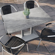 GY 48x30 Tabletop-Silver Base