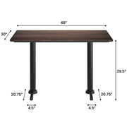 Brown 48x30 Tabletop-T Bases