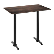 Brown 48x30 Table-Bar T Bases