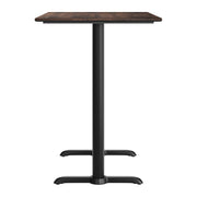 Brown 48x30 Table-Bar T Bases