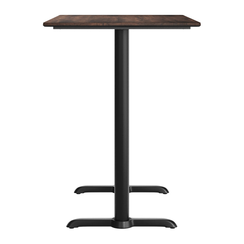 Brown 48x30 Table-Bar T Bases